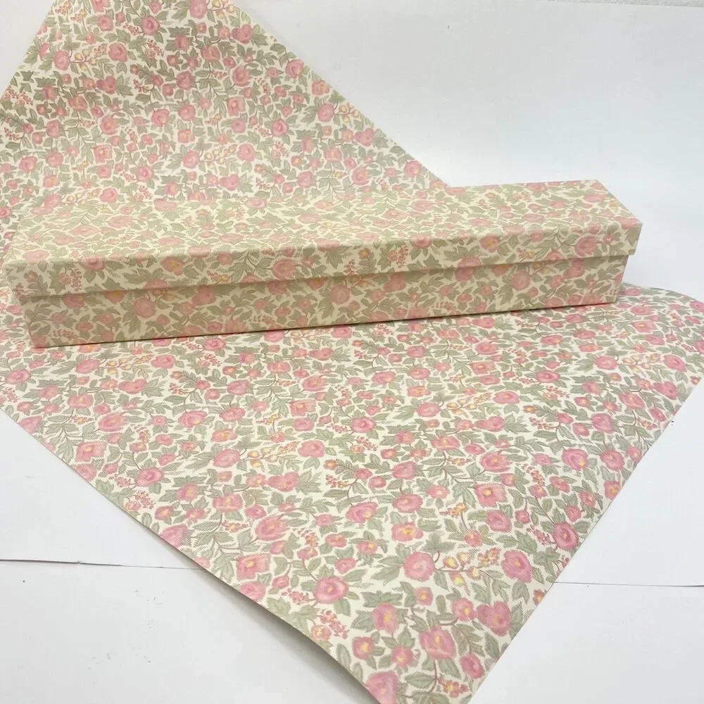 Vintage Scented Pink Floral Paper Drawer Liner 5 Sheets 24